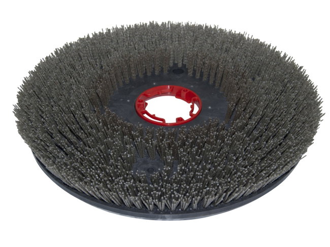 Produktbild Schleifkorn-Tellerbürste - Ø 450 mm - Grit/Tynex 1,5 mm für Gansow (IPC-Gansow) 35 BF 46 (roter Flansch)