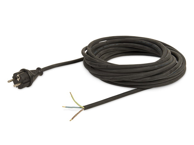 Produktbild Elektrokabel 10 Meter / 3 x 1,5 mm² / Stecker angespritzt, schwarz