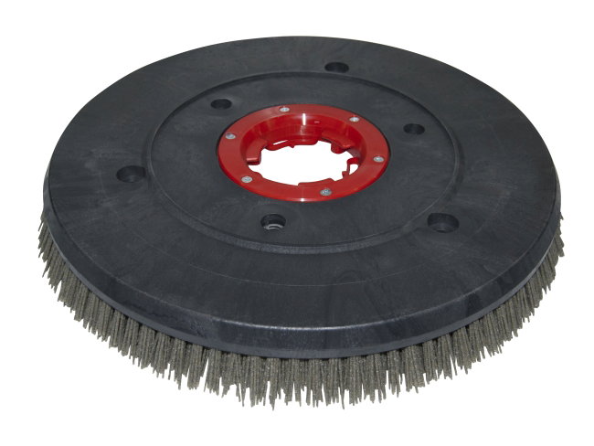 Produktbild Schleifkorn-Tellerbürste - Ø 450 mm - Grit/Tynex 1,5 mm für Gansow (IPC-Gansow) ES 46 (roter Flansch)