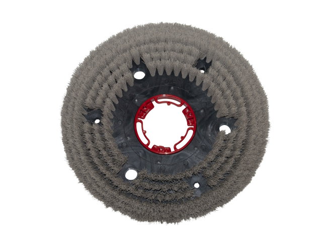 Produktbild Schleifkorn-Tellerbürste - Ø 340 mm, Nylon-Grit 0,35 mm für Gansow (IPC-Gansow) Titan 352 BF 140 W (roter Flansch)