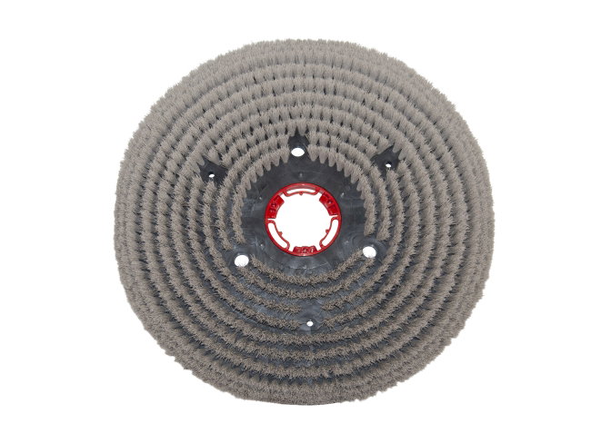 Produktbild Schleifkorn-Tellerbürste - Ø 530 mm, Nylon-Grit 0,35 mm für Gansow (IPC-Gansow) Titan 241 BF 105 (roter Flansch)