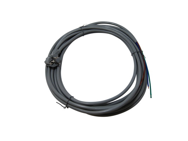 Produktbild Elektrokabel 10 Meter / 3 x 1,5 mm² / Stecker angespritzt, grau
