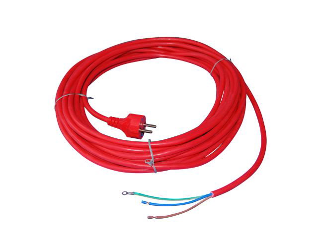 Produktbild Elektrokabel 10 Meter / 3 x 1,5 mm² / Stecker angespritzt, Farbe rot